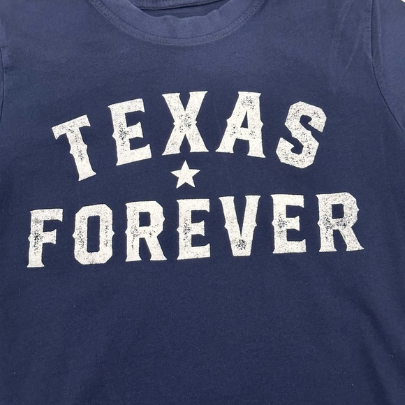 Home of the Brave “Texas Forever” Unisex Tee Shirt Navy Blue & White - Picture 3 of 12